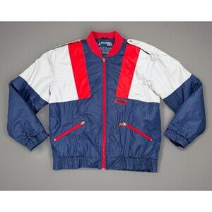 Vintage 80s Atomic Ski Retro Zip Up Bomber Jacket Men’s Size 50 L